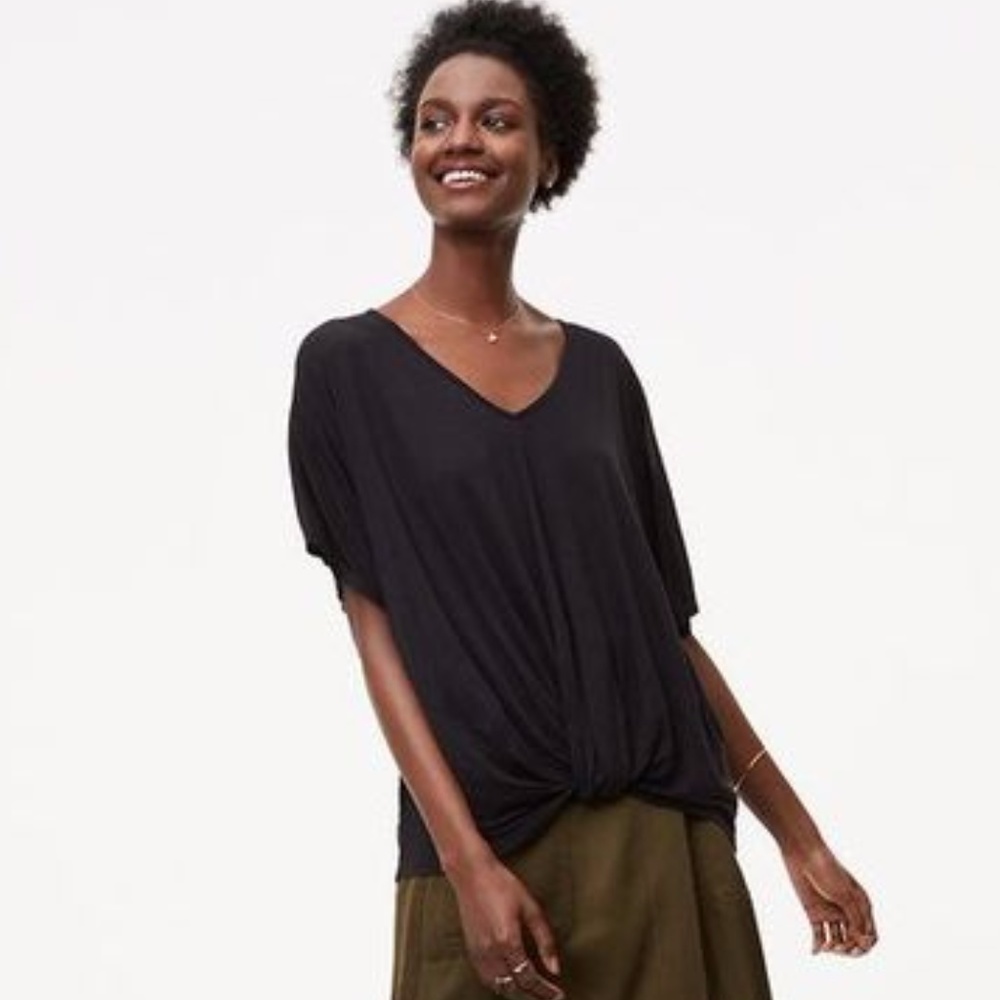 NWT Black Twist Tee